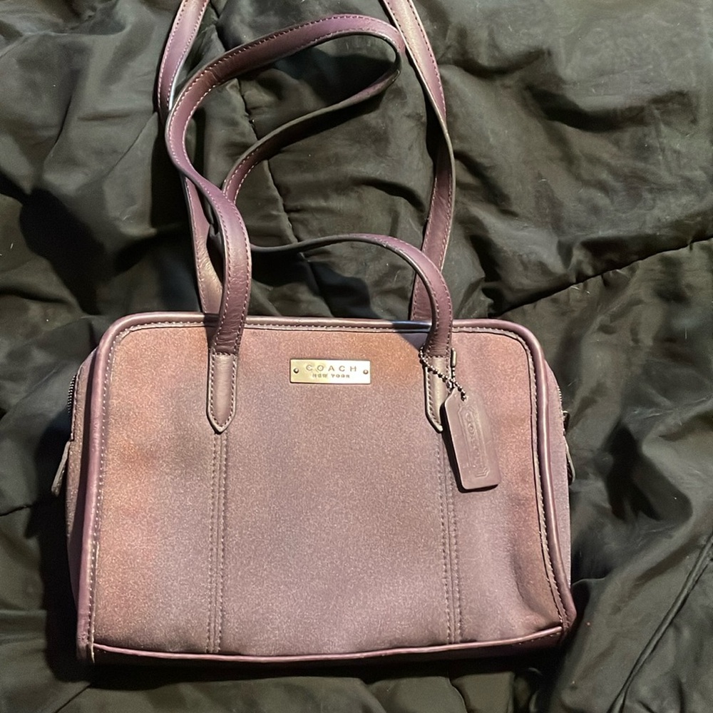 Vintage Coach Neoprene Purple Shoulder Bag